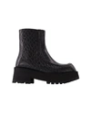 Marni Stiefeletten Mit Reissverschluss Aus Schwarzem Leder In Black
