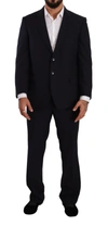 Domenico Tagliente Doico Tagliente Blue Polyester Single Breasted Formal Suit In Blue