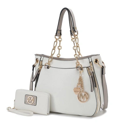 Mkf Collection By Mia K Lina Shoulder Handbag For Women's With Wallet In White