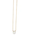 A BLONDE AND HER BAG STEPHANIE DELICATE DROP DEMI FINE NECKLACE IN MOONSTONE