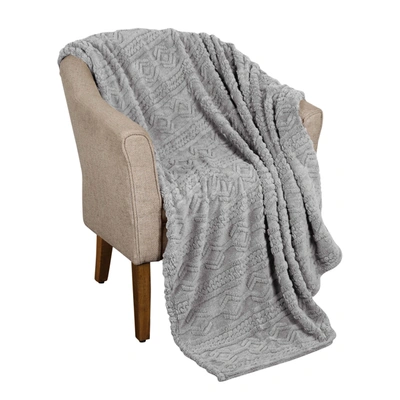 Superior Arctic Boho Knit Jacquard Fleece Throw Blanket Medium Weight Fluffy Bedding By