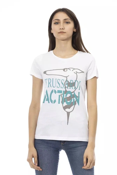 Trussardi Action Cotton Tops & Women's T-shirt In White