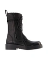ANN DEMEULEMEESTER MAXIM ANKLE BOOTS IN BLACK LEATHER