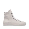 ANN DEMEULEMEESTER RAVEN SNEAKERS IN WHITE LEATHER