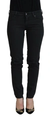 Ermanno Scervino Elegant Slim Fit Blue Jeans In Black