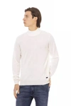 Baldinini Trend White Fabric Men Sweater In White