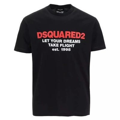 Dsquared2 Dsqua² Cotton Men's T-shirt In Black