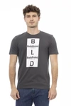 Baldinini Trend Gray Cotton T-shirt In Grey
