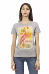 Trussardi Action Cotton Tops & Women's T-shirt In Grey