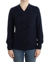 Costume National Elegant V-neck Lightweight Sweater In Blue