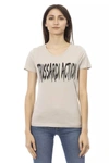 Trussardi Action Cotton Tops & Women's T-shirt In Beige