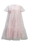 BARDOT JUNIOR KIDS' EMARIE SEQUIN FAUX FEATHER PARTY DRESS