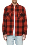 Purple Brand Oversize Plaid Flannel Button-up Shirt In Red