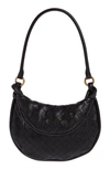Bottega Veneta Small Gemelli Leather Shoulder Bag In Black Brass