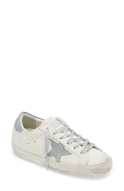 Golden Goose Super-star Low Top Sneaker In Grey/green