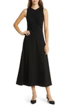 NORDSTROM RUCHED FRONT SLEEVELESS MAXI DRESS