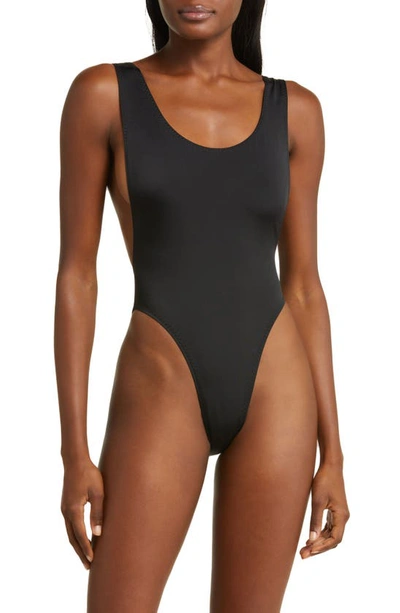 Norma Kamali Marissa High Cut One Piece Swimsuit In Black