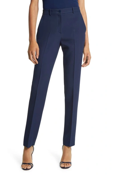 Michael Kors Samantha Crepe Sable Pants In Navy