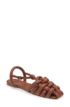 Hereu Cabersa Padded Leather Sandals In Brown