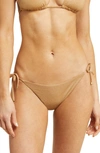 VITAMIN A ELLE METALLIC SIDE TIE BIKINI BOTTOMS