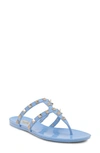 Valentino Garavani Summer Rockstud Thong Sandals In Blue