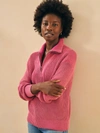 Faherty Sunwashed Mariner Sweater In Festival Fushia