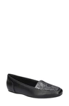 Easy Street Thrill Flat In Black Metallic Floral