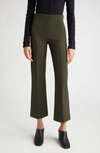 Vince Mid Rise Pintuck Crop Pants In Eden