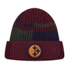 PRO STANDARD PRO STANDARD BURGUNDY PITTSBURGH STEELERS SPECKLED CUFFED KNIT HAT