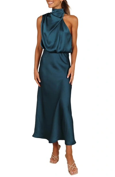 Petal And Pup Womens Anabelle Halter Neck Maxi Dress In Teal