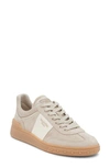 Valentino Suede High-top Sneakers Contrast Panel In Neutral