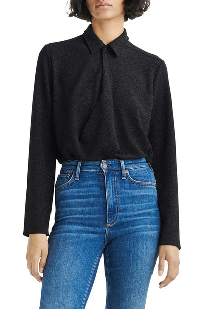 Rag & Bone Women's Lilith Snap Blouse In Black