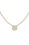 JENNIFER FISHER JENNIFER FISHER 18K GOLD CUSHION LAB CREATED DIAMOND PENDANT NECKLACE