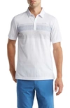 TRAVIS MATHEW OVER THE FENCE CHEST STRIPE GOLF POLO