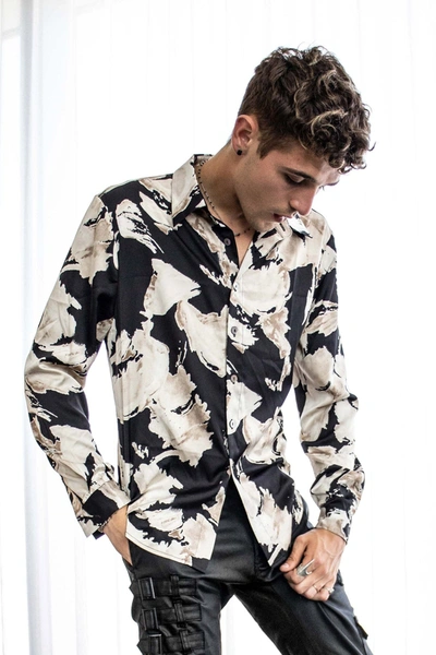 Akings Floral Satin Shirt