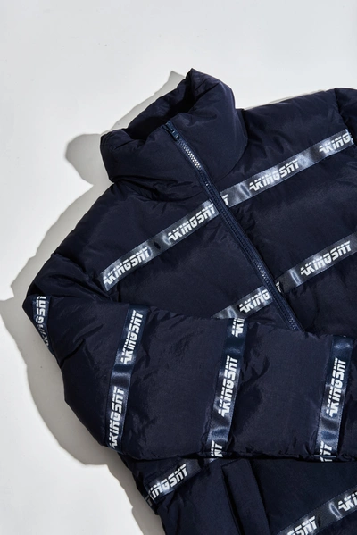 Akings Logo Puffer Jacket Navy In M