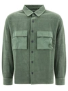 Brain Dead Cpo French Terry Sateen Shirt In Green