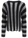 Brain Dead Fuzzy Threadbare Sweater In Black