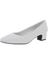 Easy Street Prim Womens Solid Kitten Heel Dress Pumps In White