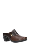 Easy Street Cynthia Comfort Mules Women's Shoes In Tan/brown Croco