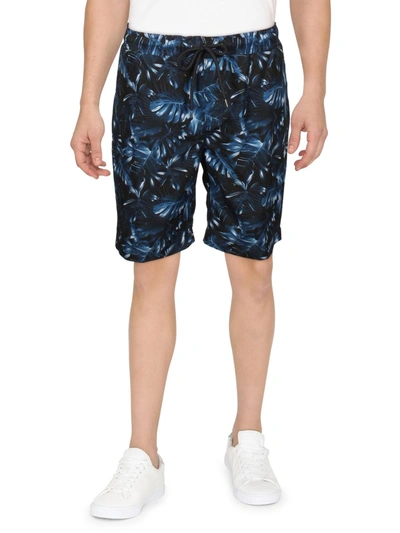 Society Of Threads Mens Printed Board Shorts Swim Trunks In Blue