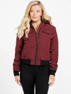 Guess Factory Eco Dustina Hooded Padded Jacket In Red