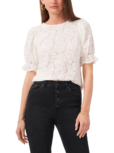 1.state Womens Lace Puff Sleeve Blouse In Pink