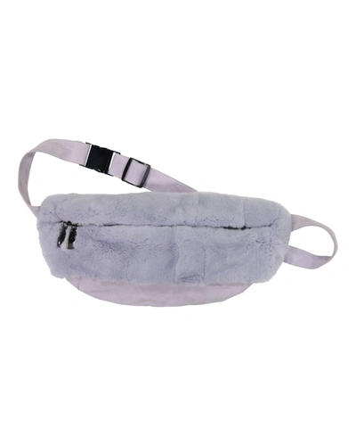 Gorski Rex Rabbit Fur Crossbody Bag In Purple