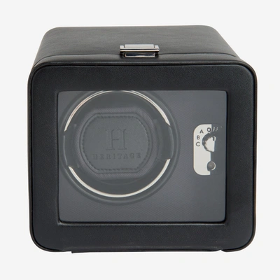 Wolf Windsor Black Leather Single Watch Winder With Cover 4525029
