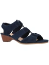 Bella Vita Suzette Womens Breathable Slide On Gladiator Sandals In Blue