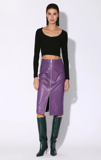 Walter Baker Galette Skirt, Amethyst - Leather In Purple