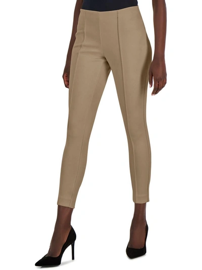 Anne Klein Pull-on Hollywood Waist Straight Ankle Pant In Brown