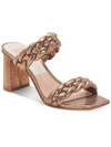 DOLCE VITA WOMENS FAUX LEATHER BRAIDED MULE SANDALS