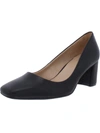 Naturalizer Warner Womens Padded Insole Square Toe Block Heels In Black